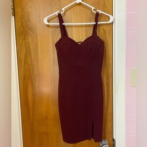Elegant Burgundy Dress